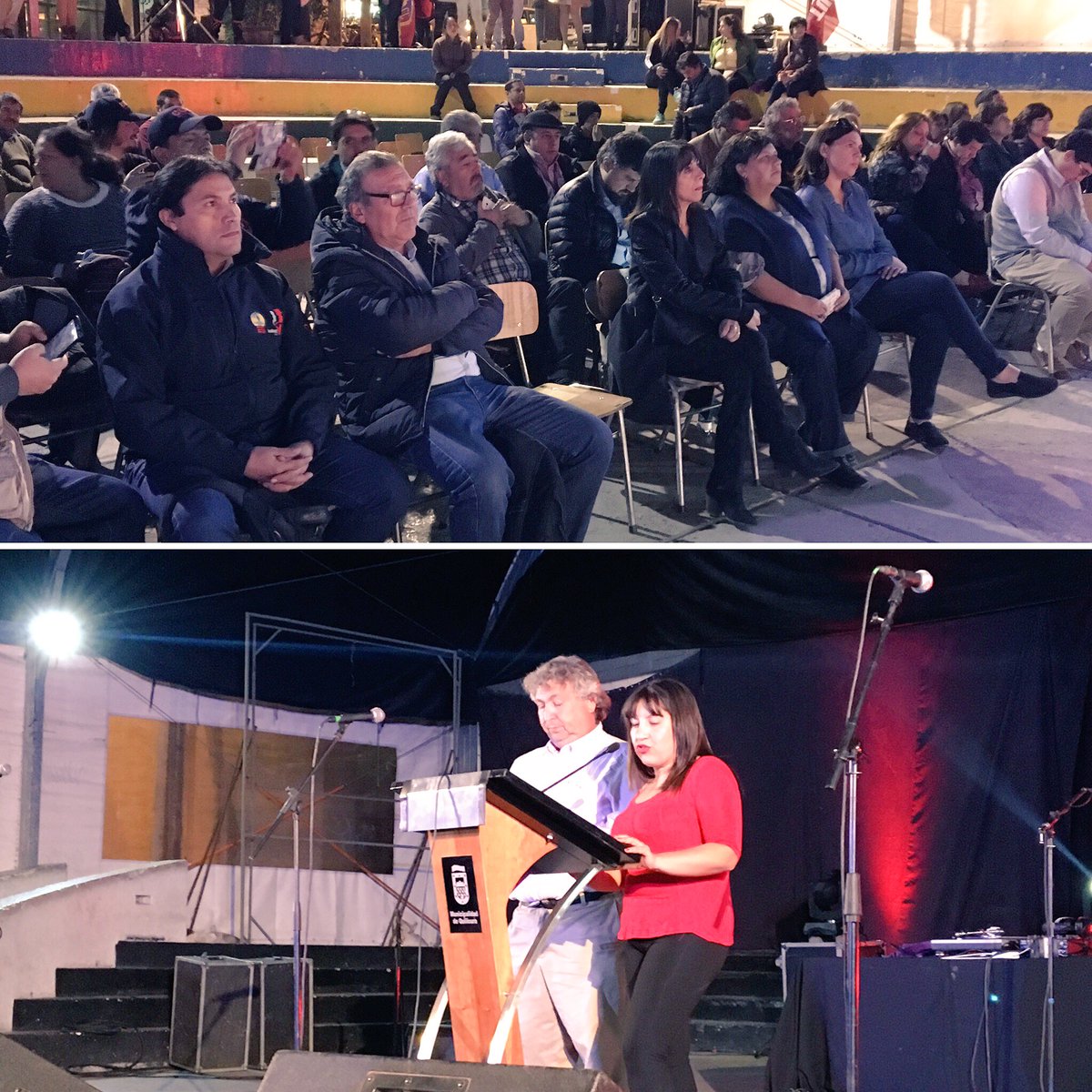 Pdta <a href="/Barbara_figue/">Barbara Figueroa S.</a> junto a la Seremi del Trabajo y a <a href="/LorenaPizarroS/">Lorena Pizarro Sierra</a> en acto 1ro de mayo de la Provincial Chacabuco. El 1ro tod@s marcham@s