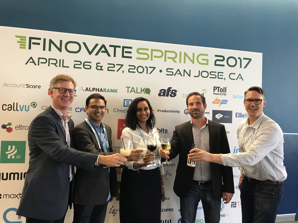 ashish_eltropy's tweet photo. Cheers from the @eltropy_inc team. Thanks @Finovate for a wonderful show https://t.co/vKFKdbFCK1