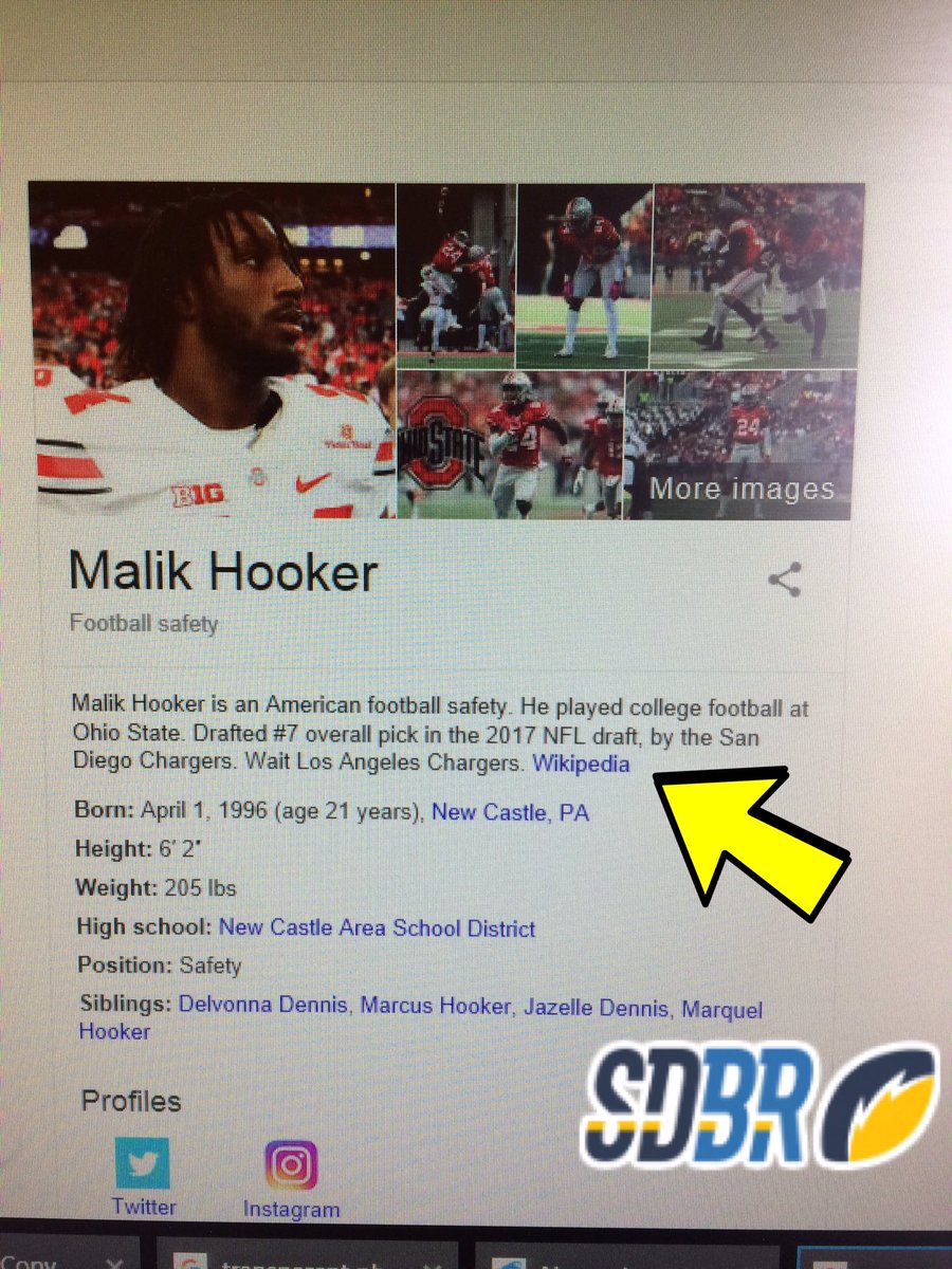 #BREAKING - Uh-oh...did the #NFLDraft2017 just have a #wikileak ? According to <a href="/Wikipedia/">Wikipedia</a> right now the #Chargers have drafted #MalikHooker