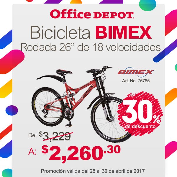 Arriba 51+ imagen bicicleta bimex office depot