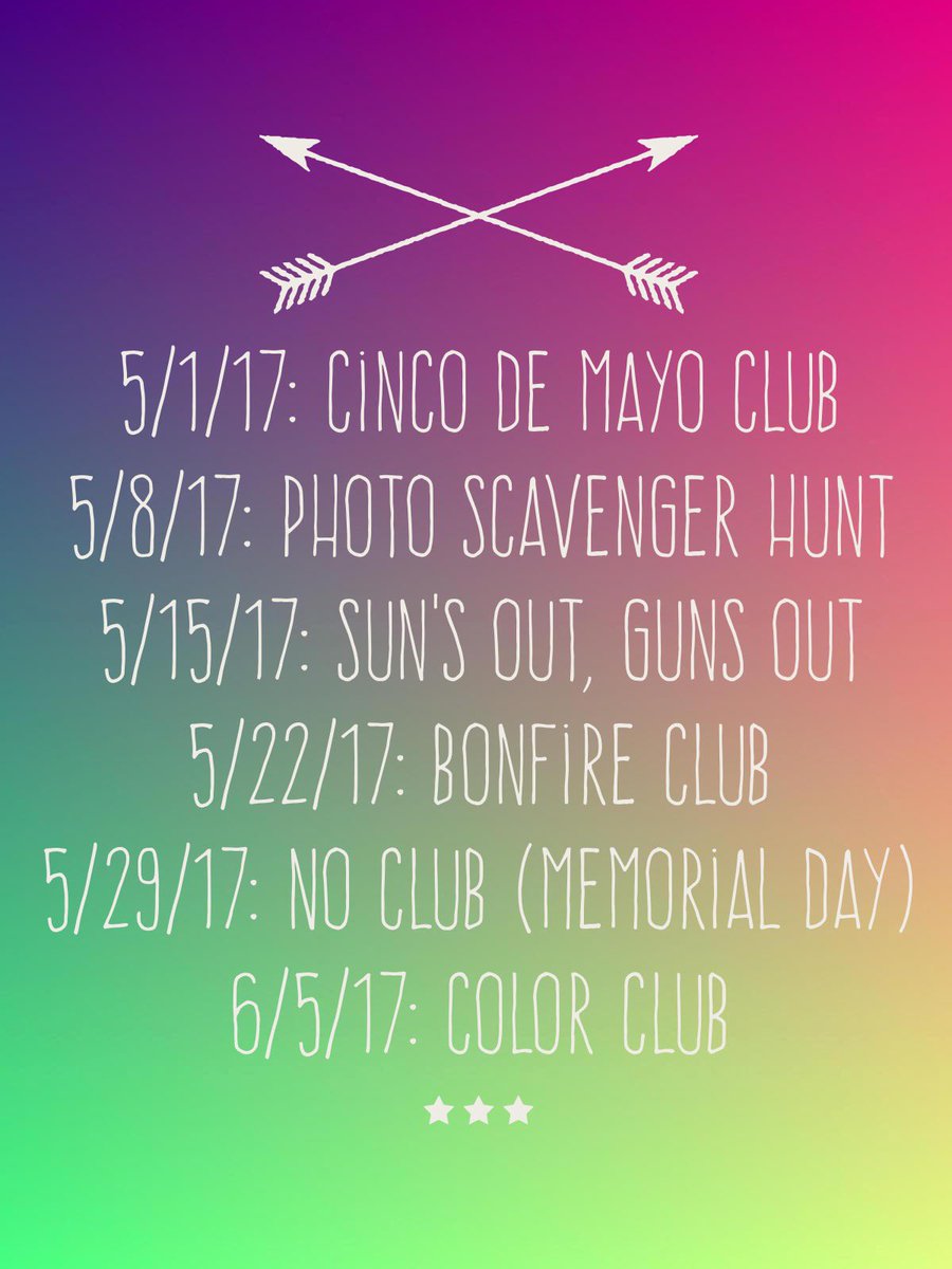 KamiakYL's tweet photo. These are the following clubs we will be having in the near future. See you all there!! https://t.co/Sqz4cAp6xK