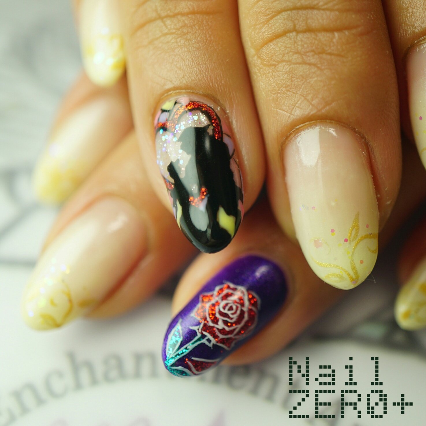 ネイルゼロプラス Nail Zero Twitterren 美女と野獣ネイル Beauty Thebeast 美女と野獣 ステンドグラス ベル バラ ネイルゼロプラス T Co Onkbwvj59j Twitter