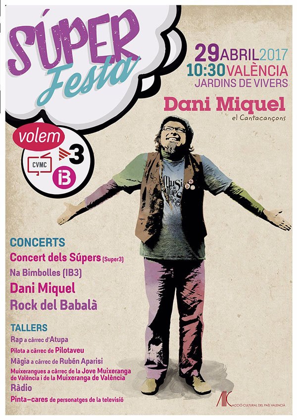 Només amb la vostra participació DEMÀ, guanyarem FINALMENT TV3, IB3 i la nova RTV!
COMPRA JA la teua entrada a acpv.cat/29abril17/