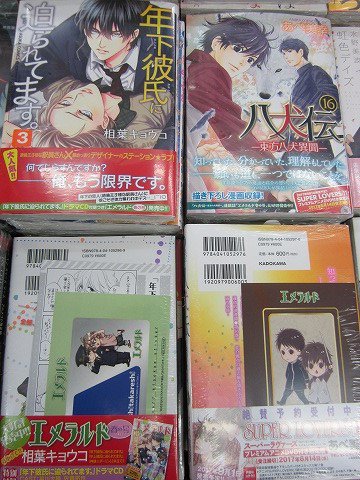 アニメイト高槻 8 1以降は19時閉店になります 書籍新刊 年下彼氏に迫られています３巻 八犬伝１６巻 などその他エメラルドコミックも入荷カツ フェア対象タイトルには特製着せ替えステッカーが付いてくるカツ 特典は無くなり次第終了となり