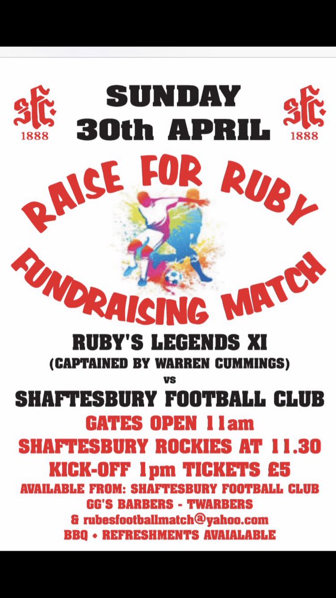 RubyMatch's tweet photo. Final push to get anything ready for Sunday. Who's coming to @SFC1888 for #raiseforruby @RubyMatch .tickets will be available on the gate. https://t.co/NehW6pR7On