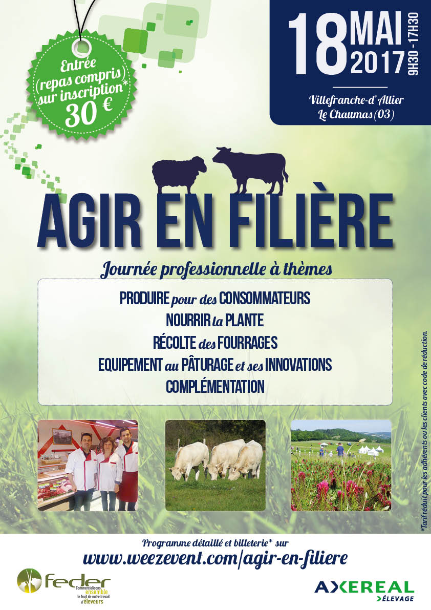 _AXEREAL's tweet photo. À vos agendas ! Nouvelle journée pro "Agir en filière" pr les #éleveurs le 18/05 à Villefranche d'Allier (03) https://t.co/u6i8mOMr18 https://t.co/USVJxK9jlR