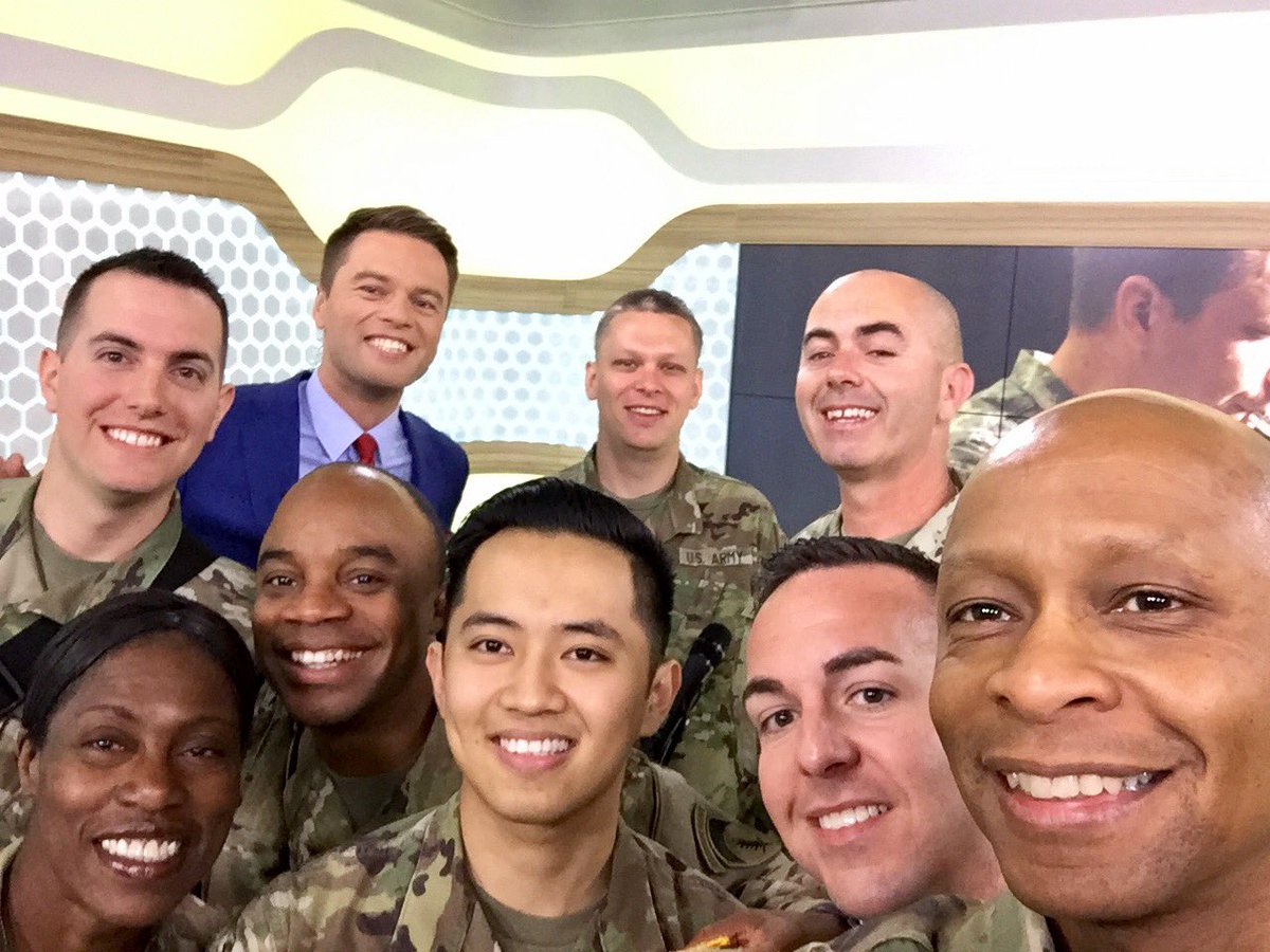 USArmyEURAFBand's tweet photo. We had a great time performing this morning on @LRTinklas &amp; with @LabasRytasTV! #music #Soldiers @USArmyEurope @USEmbVilnius https://t.co/Jgqv7nHntb