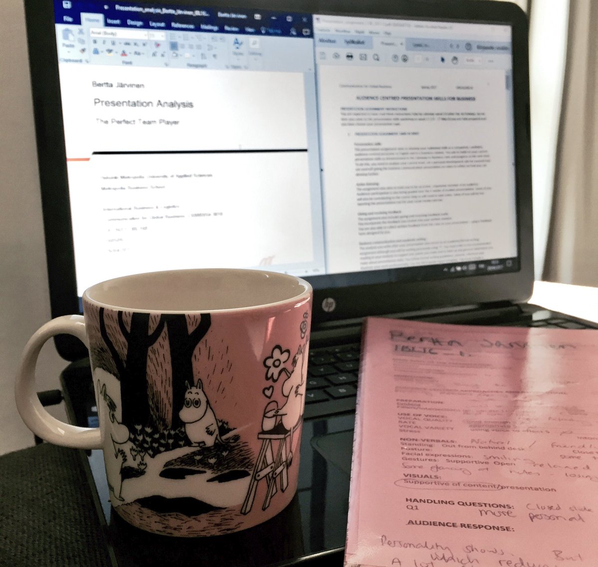 thebertta's tweet photo. Trying to finish my Presentation Analysis before heading to work, hope 2 cups of coffee helps. ☕️ #GlobalBizCom #MetropoliaBiz https://t.co/33d7jU7M6p