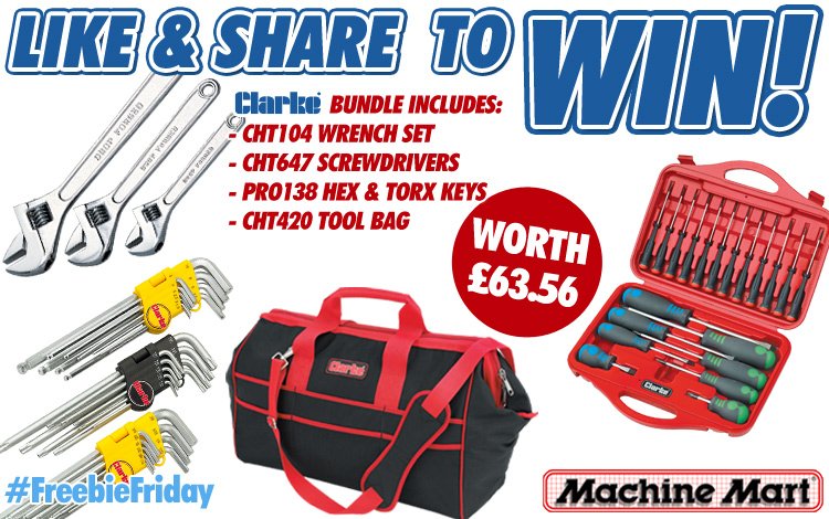 MachineMartUK's tweet image. Make sure you enter our #BankHoliday Like &amp;amp; Share #Competition on Facebook and get that #FridayFeeling. #FreebieFriday #Win