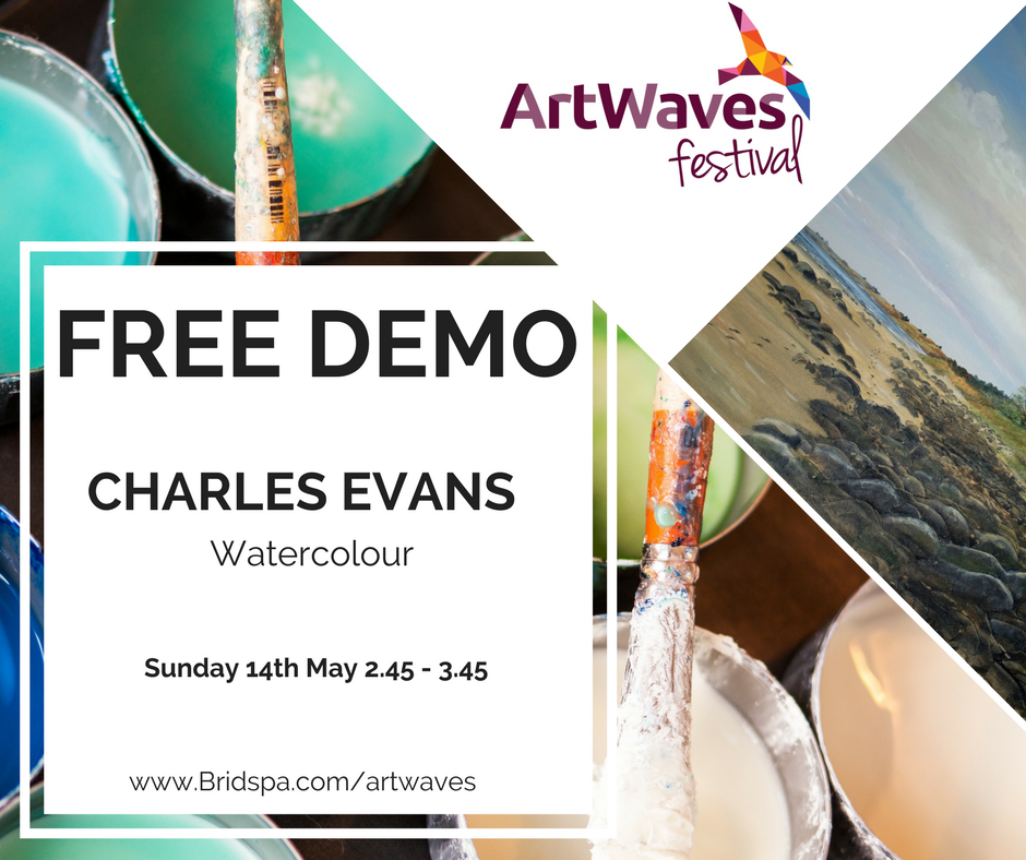 ArtWavesFest's tweet photo. Closing up #ArtWaves2017 on the main stage is artist @charlesevansart with a watercolour demonstration! 🎨 https://t.co/m3gC34MD0m