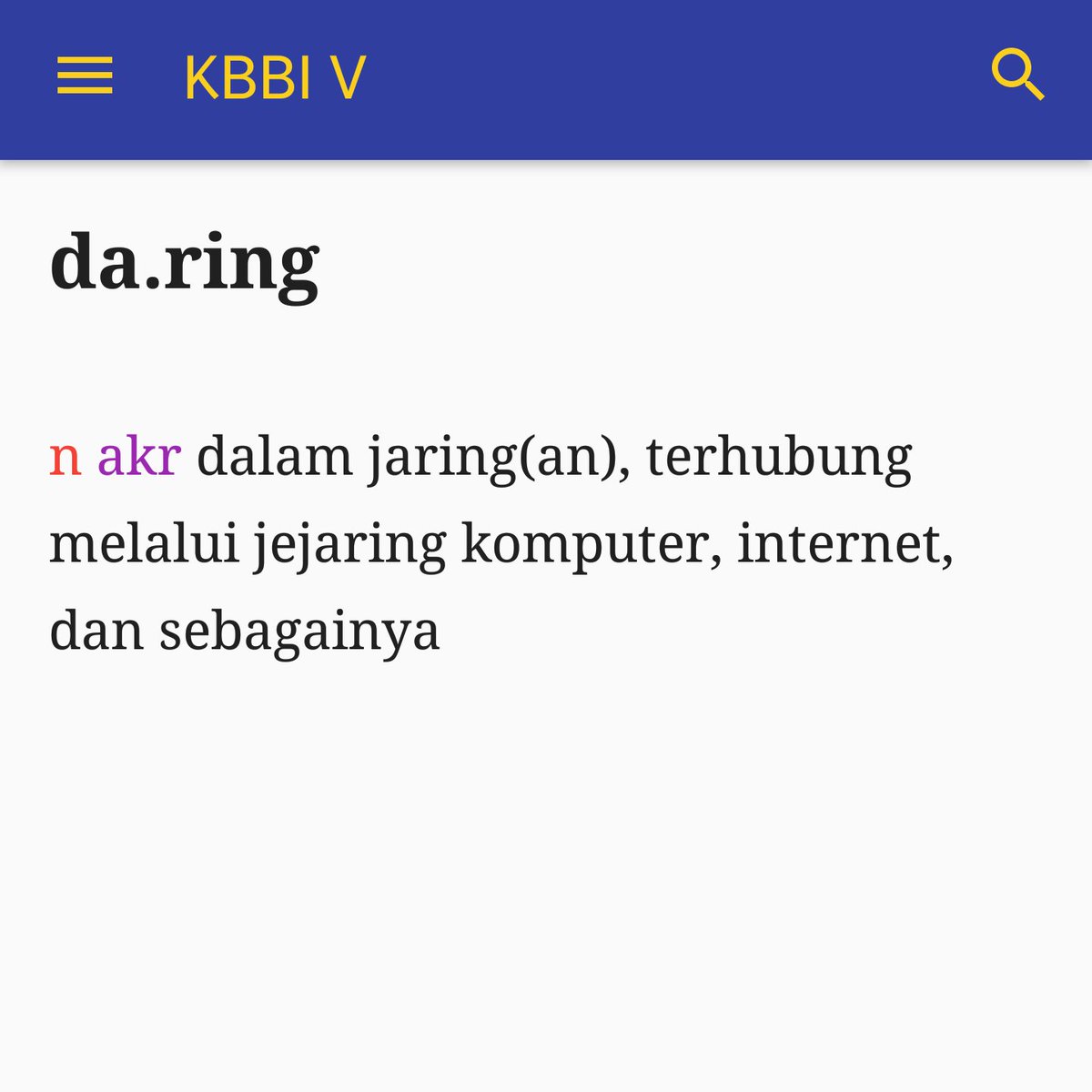 Kemdikdasmen's tweet photo. @yazidhanif28 Dalam jaringan. Silakan unduh aplikasi #KBBIdaring di PlayStore https://t.co/5fVG50vWBN https://t.co/EJRy80EkRu