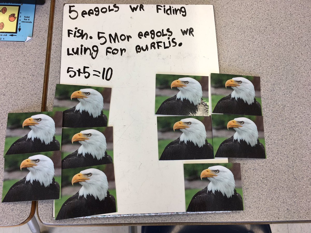 MrsSMorrish's tweet photo. Learning about doubles and creating our own math stories #mathliteracy #sd36learn #sd36abed #addingdoubles https://t.co/C0sWPwPMOy