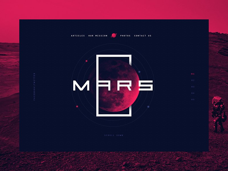 bridddle's tweet photo. Mars Website by Moseychuk Slava. https://t.co/csSbBx6KVi #dribbble #PopularShots https://t.co/HlYIf4GFky