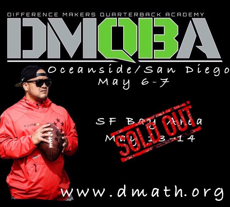 si_one11's tweet photo. Northern San Diego (El Camino HS) May 6-7th we got a couple more spots. SF Bay Area is Sold Out #Quarterback #BeyondXs&amp;Os Link in Bio https://t.co/1fg9biVrBm
