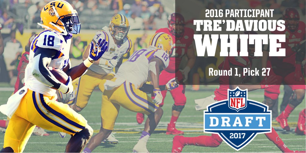 CitrusBowl's tweet photo. Three players from 2016 @LSUfootball in the first round. Go on, @TreWhite16! #BUFpick https://t.co/9xf7qpAnKR