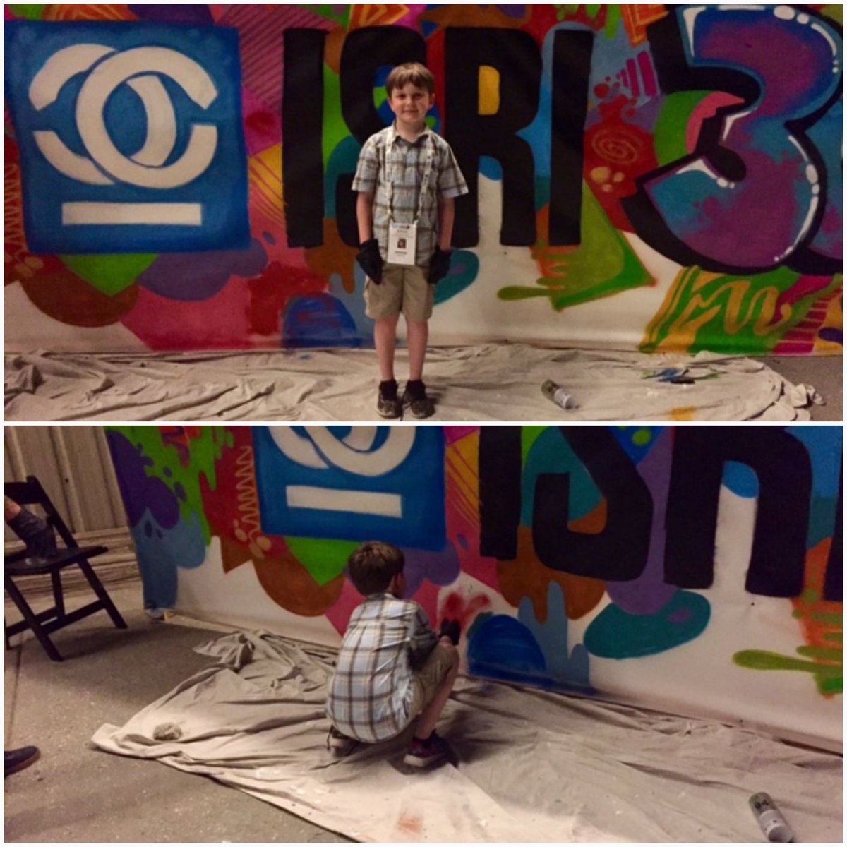 DanielleWtrfld's tweet photo. Little hands adding a little bit of color to help finish off #ISRI2017 https://t.co/3fPCkLGA5M