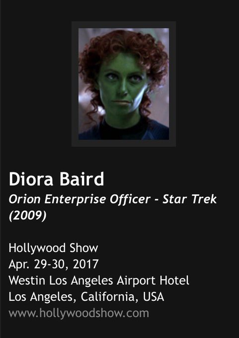 This weekend I'll be at The Hollywood Show, looking less green. https://t.co/Eu4FkIVDuI