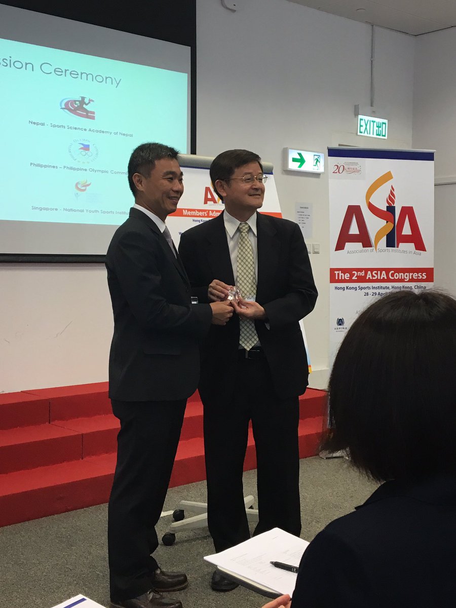 ASIASportAssoc's tweet photo. ASIA hold New Member Admission Cermenoy for its 6 new member organizations #ASIA2017 https://t.co/yuVb24T20z