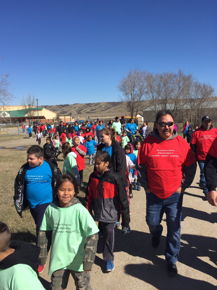 payepot89's tweet photo. Sobriety walk organized by @PiapotFN Jr. Chief &amp; Council to advocate for a drug and alcohol free community. https://t.co/Nq6cAEGzzs