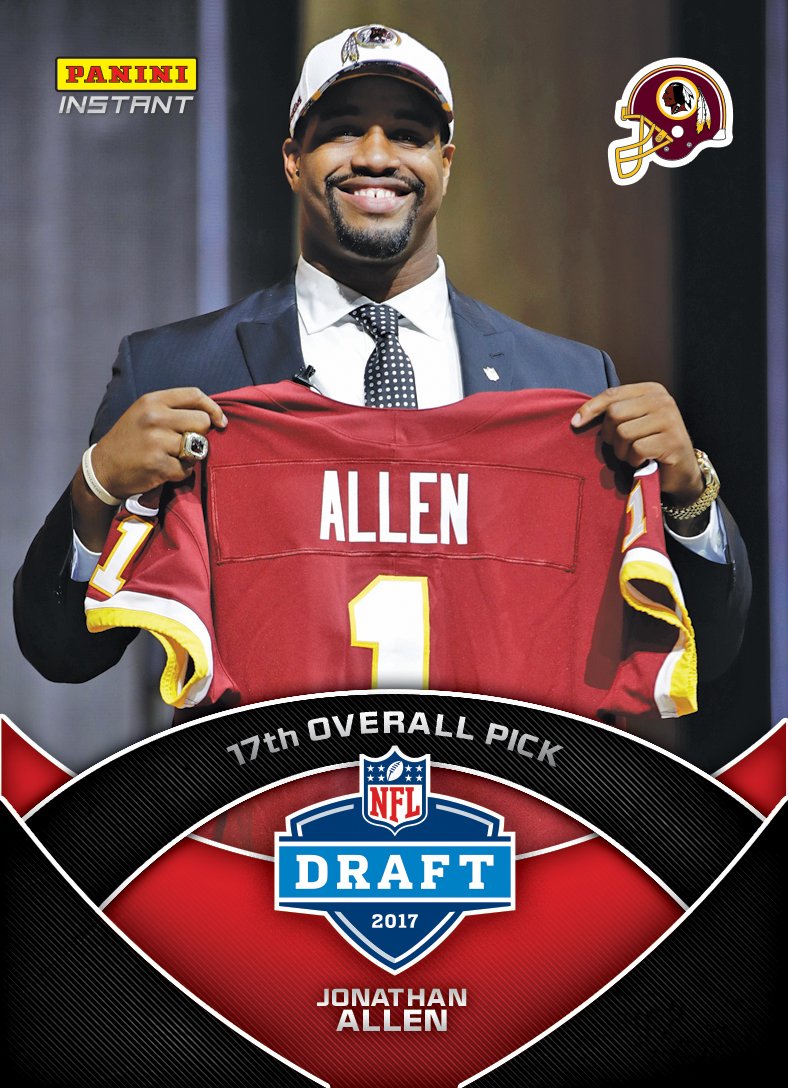 Jonathan Allen on Twitter: ""Honored and cannot wait to get to work #HTTR  Just got my first @NFL trading card, thanks #PaniniInstant #NFLDraft  https://t.co/mSOlyDoMcK" https://t.co/Aib9y0IbhP" / Twitter