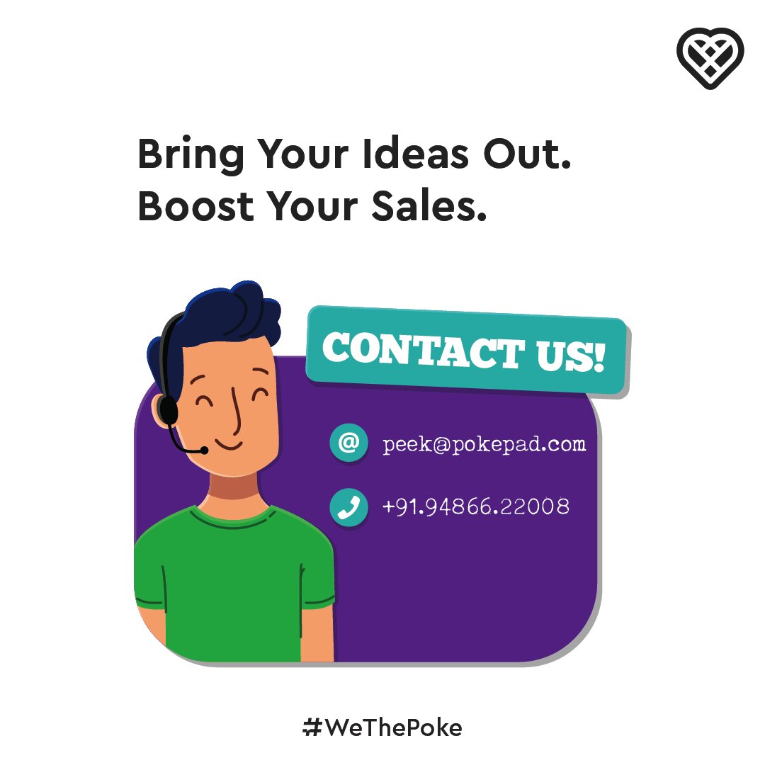Bring Your Ideas Out. Boost Your Sales.
#helloPoke #WeThePoke #GraphicDesign #CTA
#Creativity #SMM #DesignToDelivery