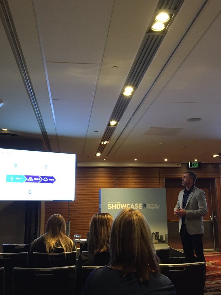 annaliu's tweet photo. #tech1showcase Cloud GM Paul James speaks to Active-Active-Active architecture to achieve HA and IRAP cert for Govt https://t.co/S2PcH4ckHK