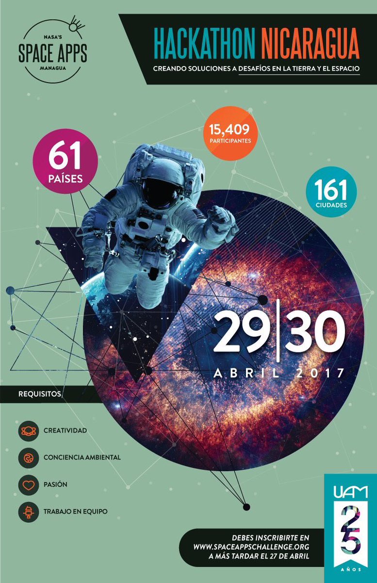 StemInAccess's tweet photo. Te invitamos a participar este fin de semana #spaceapps https://t.co/fERkS6bIMv