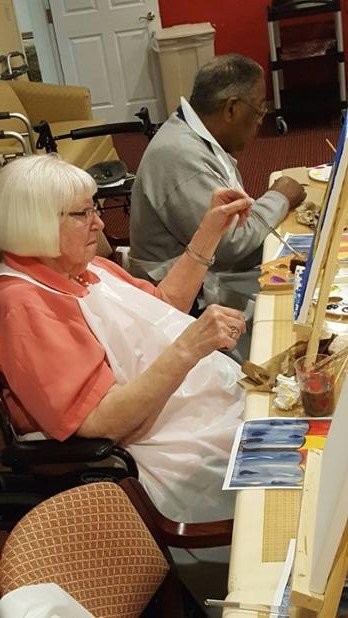 SpringMillHC's tweet photo. Last week residents had a chance to explore their creative side with a painting class! https://t.co/VeeN6zBDcv