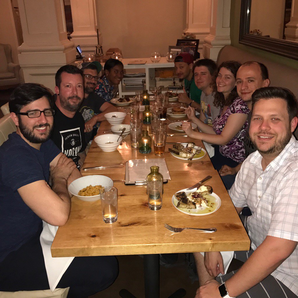 cfactoid's tweet photo. #RailsConf2017 with @jmmastey @alexspencer @michaelanhari @fuudstamps @scottmaslar @Dominique3572 @KiiingAllen https://t.co/ZN9BdYse9Z
