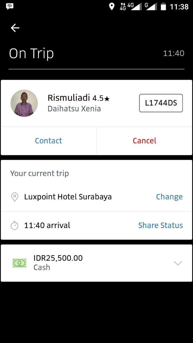 dekooko_id's tweet photo. @dishubSBY mohon ditindak tarif Uber Taxi saat order Rp 25.500 ketika sampai tempat Rp. 55.000 #UberPenipu https://t.co/o1yjeaRfoy
