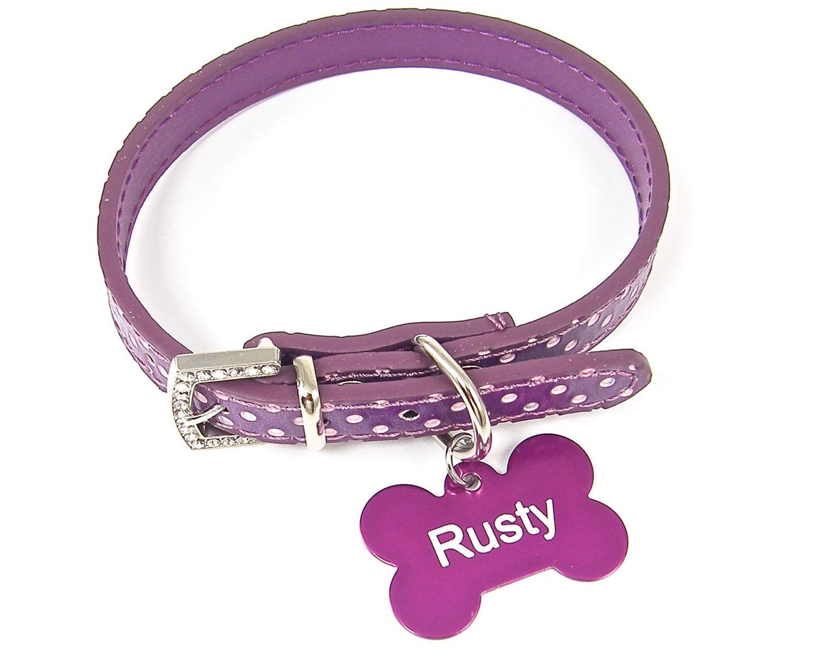 1141Memories's tweet photo. Personalized Purple Dog Collar Engraved Purple Dog Bone Dog Tag Le⦠https://t.co/rleUwZEYaH #Etsy #IdentificationTag https://t.co/0JR01wIwOZ
