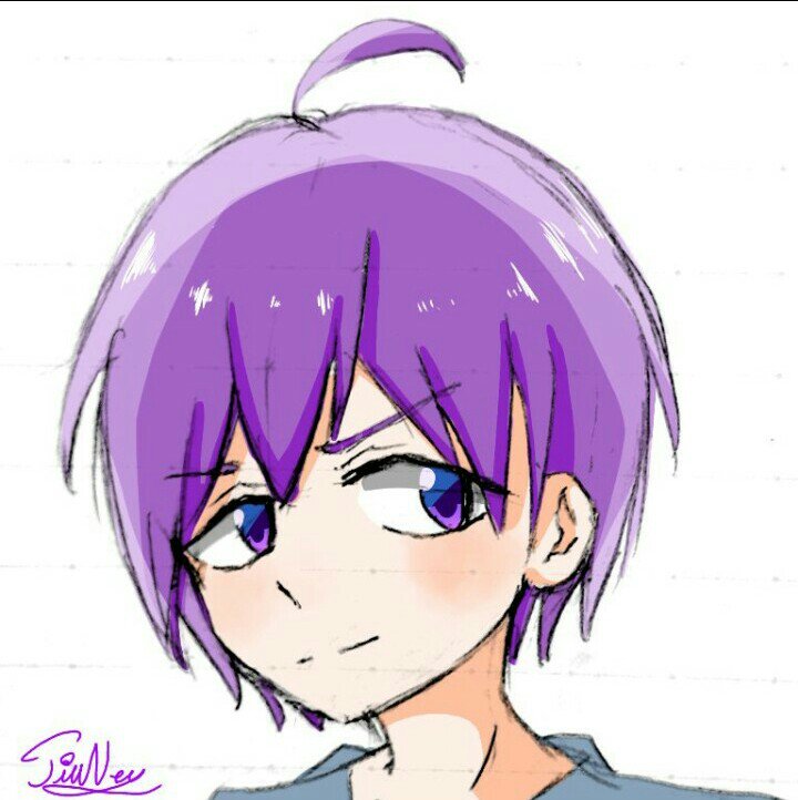 庵ん ボクの固定キャラを描いてるくれる人 髪の毛は紫 目つきが悪い 又は目の下にクマがある 服装は何でもよきです 落書き程度にお願いします 拡散希望 T Co Crlu7q4p5g Twitter