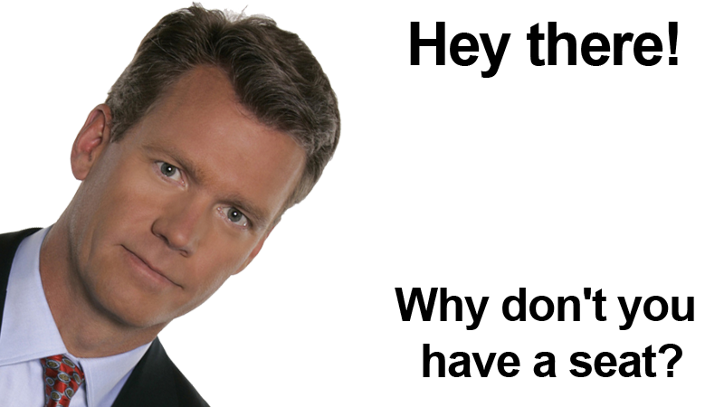 CliveBGordon's tweet photo. #ShouldHaveStoppedWhen Chris Hanson asked me to have a seat. https://t.co/h4lv1rlfrH