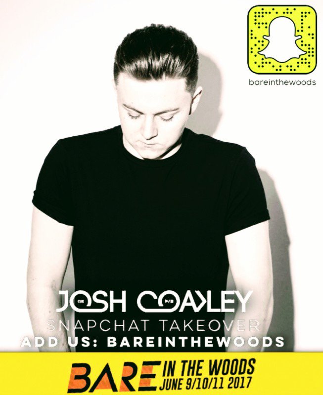 joshcoakleyDJ's tweet image. Today I will be doing a take over of the @BAREfestival @Snapchat Add: bareinthewoods to follow my day.#snapchattakeover #bareinthewoods