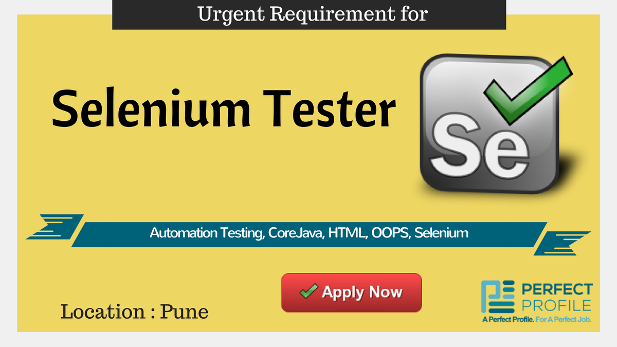Perfectprofile5's tweet image. Required #SeleniumTester
Apply Here : bit.ly/STSLGCGT 
#SeleniumJobs #SeleniumJobsinPune #JobsinPune #PerfectProfile