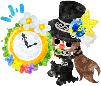 Atelier B W Lineスタンプ V Twitter フリーのイラスト素材 黒いシルクハットの少女と花の時計 Free Illustration A Black Silk Hat Girl And A Flower Clock Https T Co Wif6maps7b Https T Co Hpqmv135iz