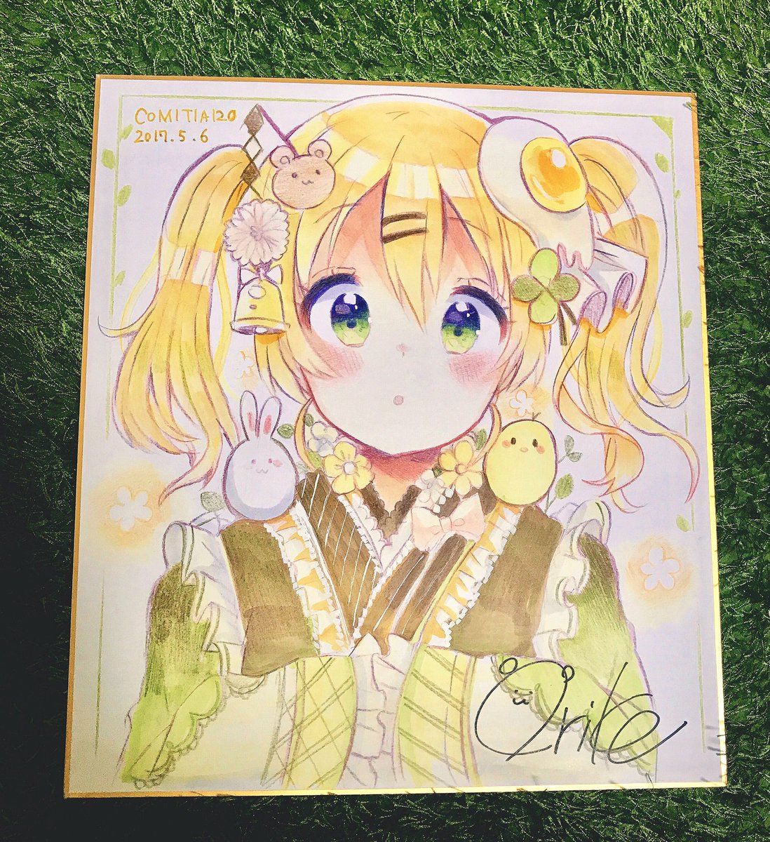 佐倉おりこ 直筆イラスト色紙 3枚セット 佐倉おりこ 直筆イラスト色紙