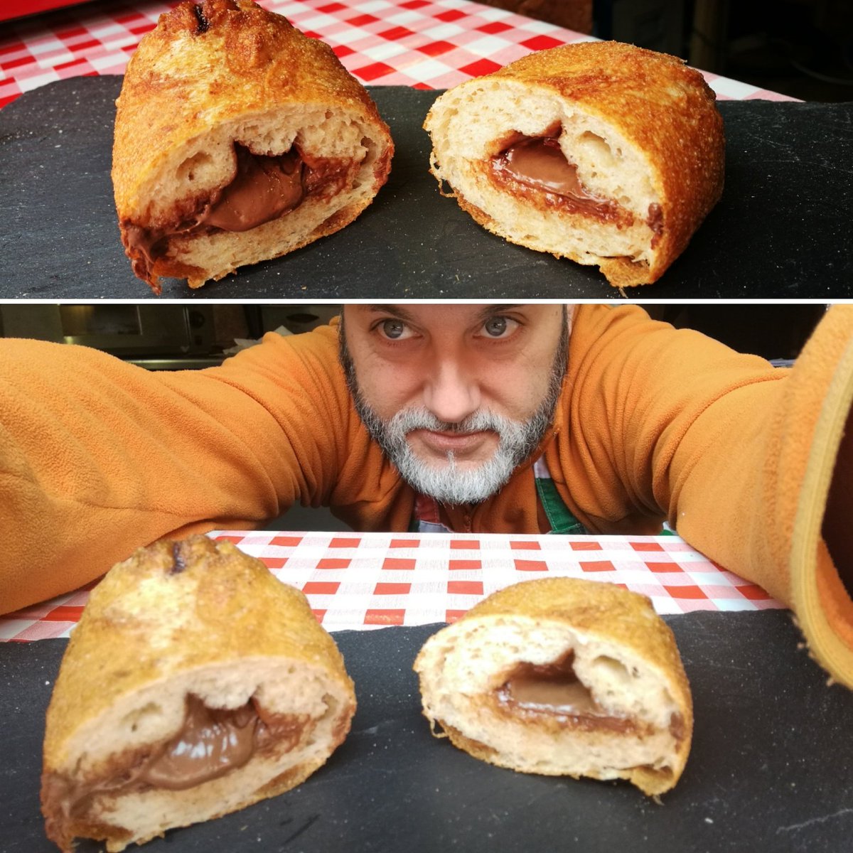My latest creation at #pizzoliyork #deepfrieddough with #nutella filling! Must try it! @Shambles_Market @YorkFoodFest  @indieyorkmap
