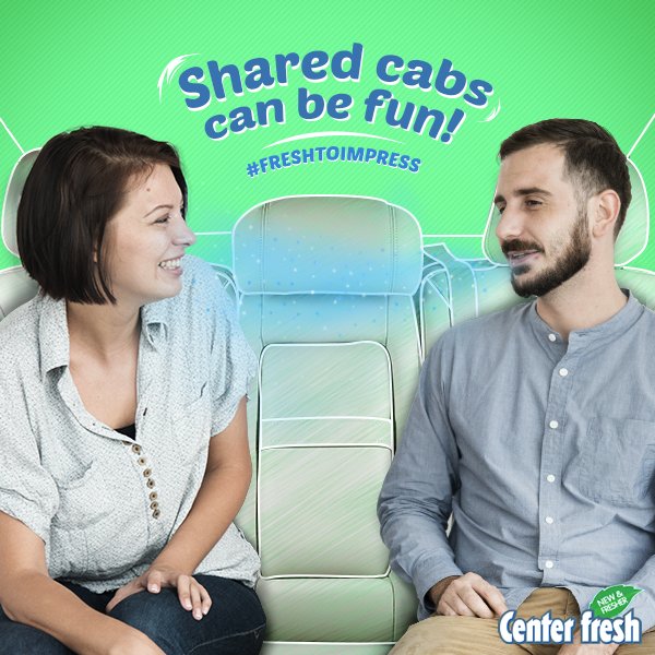 CenterfreshIn's tweet photo. Make new friends when you least expect it! #SharedCab #TaaziSaansHameshaRakhoPaas https://t.co/bmn1NtJzVz