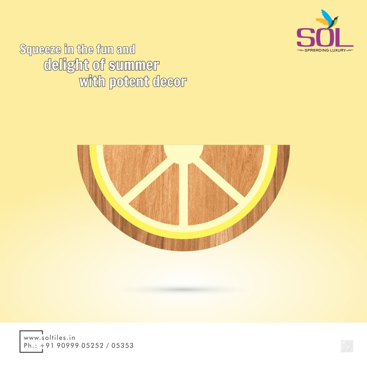 SolTileOfficial's tweet image. Squeeze in the fun and delight of summer with potent decor - Range of 4K Tiles from Sol Tiles
#SolTiles #4KTiles #FloorTiles