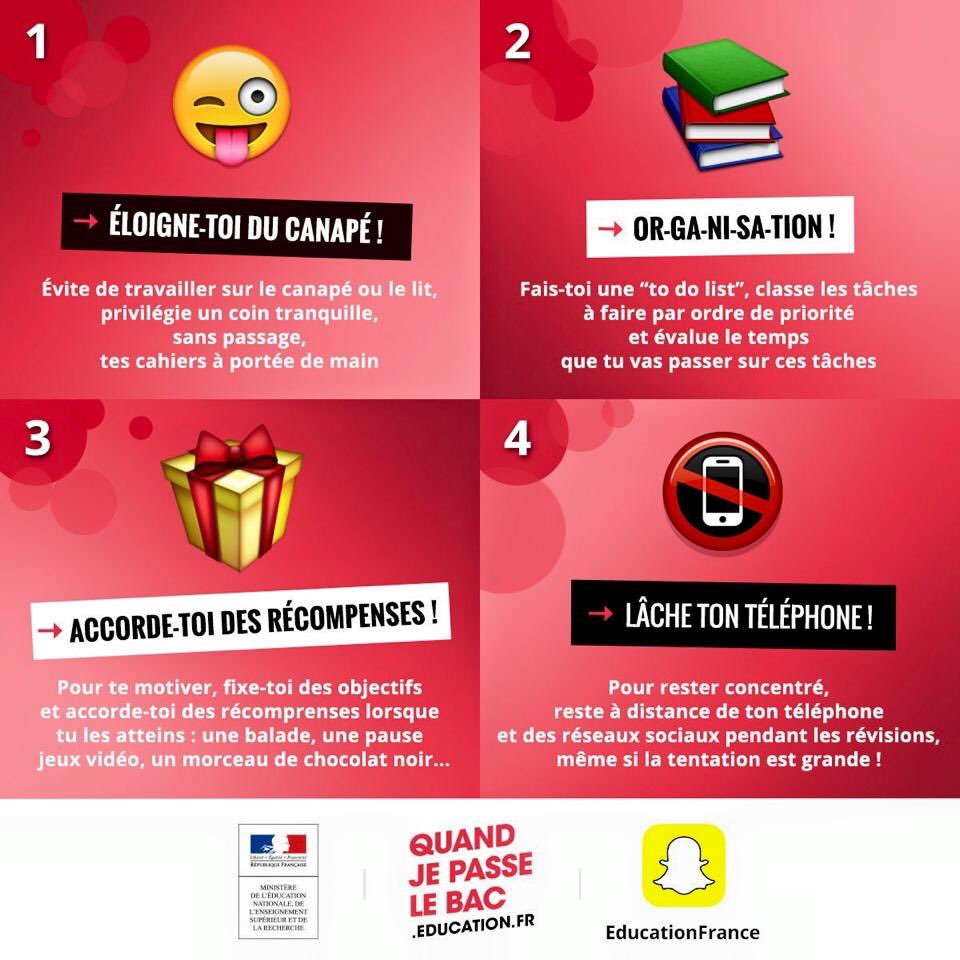 #TuSaisQueTuPassesTonBacQuand il te reste 1 mois et demi pour réviser. 4 conseils ! 🤓💪🏻
➡️ po.st/Bac2017