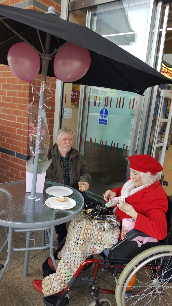 Tesco turns pink at Gerrards Cross, customers enjoying their scones and jam#cancerresearch