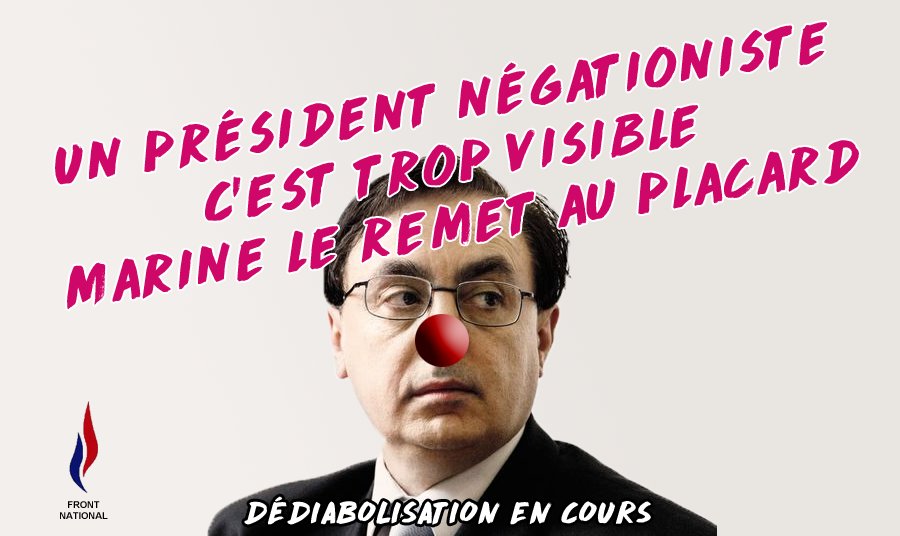 Dédiabolisation ratée avec #Jalkh à la présidence du FN. Marine le remet au placard après 24h. #FNpanique lemonde.fr/m-moyen-format…