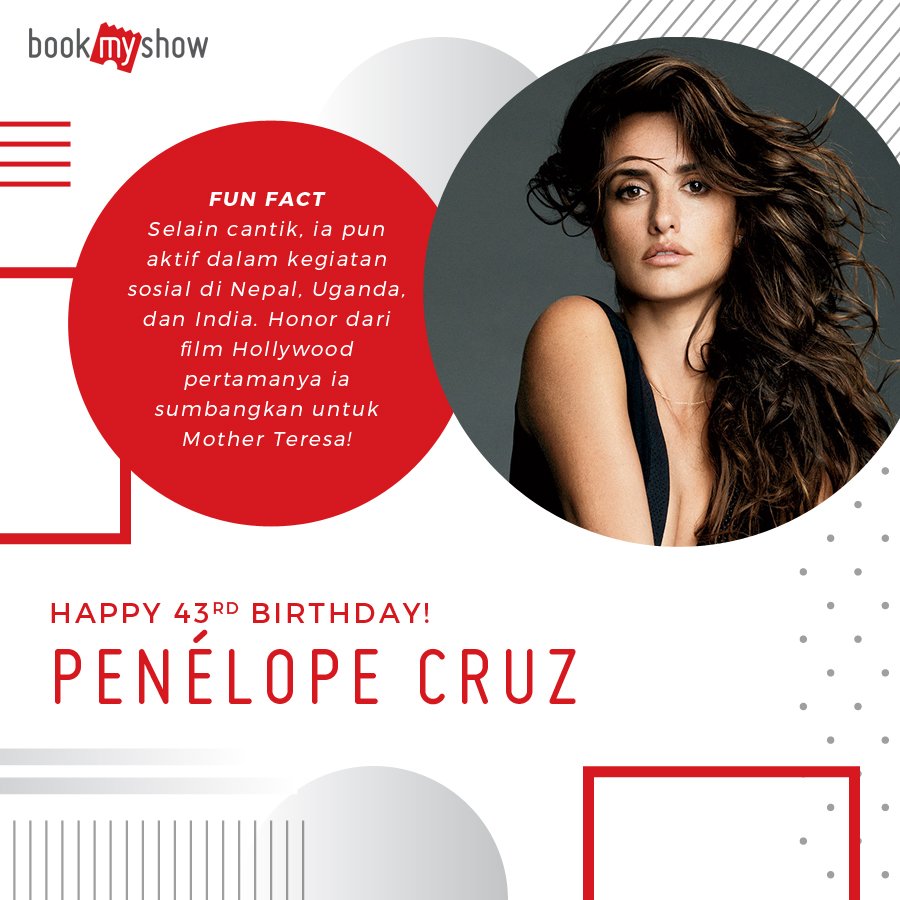 Happy birthday to Penélope Cruz. Ingatkah kamu film-film apa saja yang dibintangi  