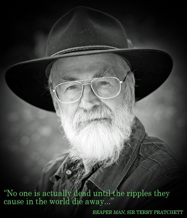 Isisaudio's tweet image. Happy Birthday #TerryPratchett! We&apos;ll be raising a glass and escaping to #Discworld today... #SpeakHisName bit.ly/2fCgr5C
