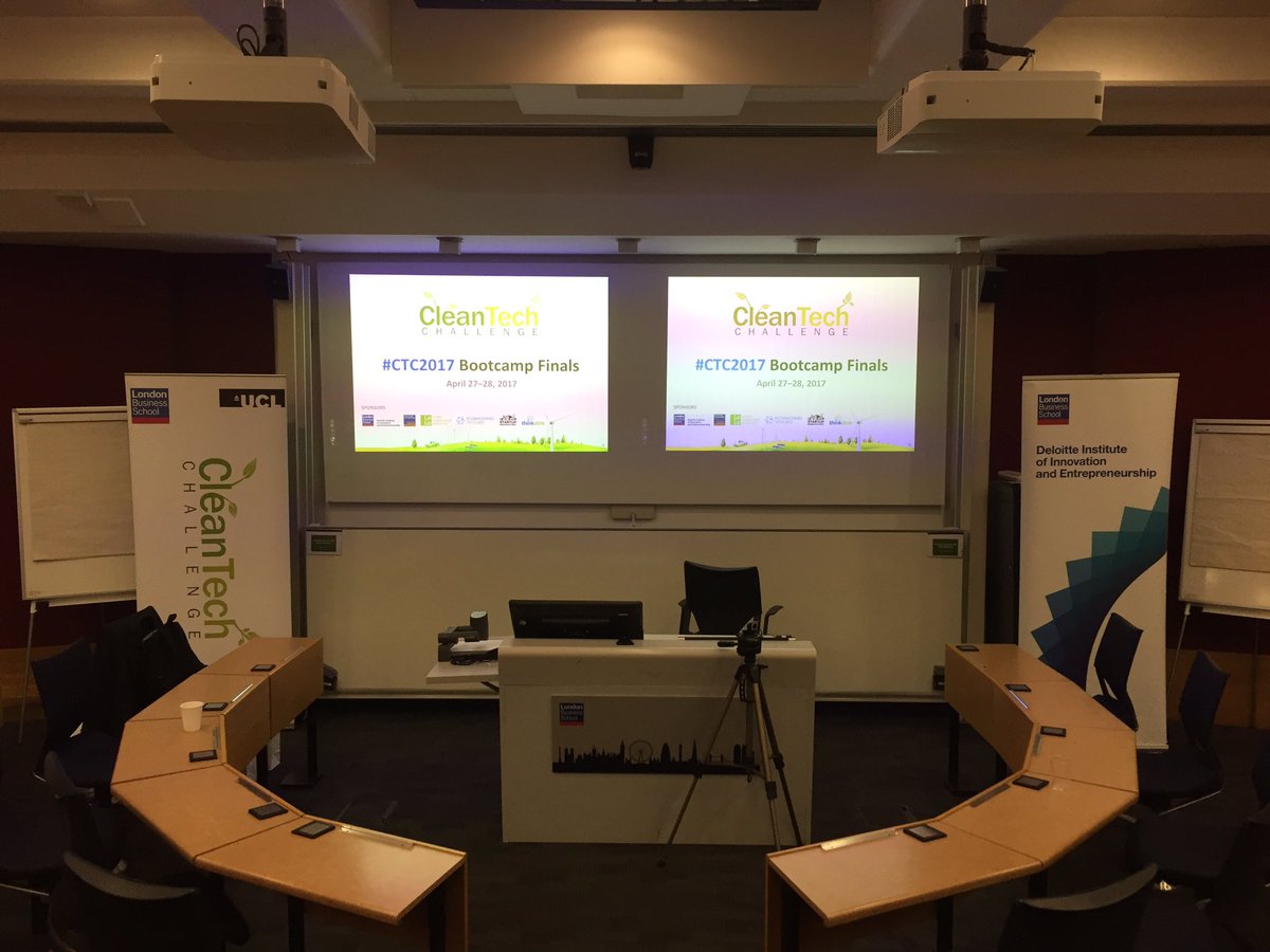 CleanTech Challenge (@global_ctc) on Twitter photo We are ready! The final pitches will start soon. Stay tuned to find out who takes home the £10k cash prize!  #CTC2017 #cleantech <a href="/LBS/">London Business School</a> <a href="/UCL/">UCL</a> We are ready! The final pitches will start soon. Stay tuned to find out who takes home the £10k cash prize!  #CTC2017 #cleantech <a href="/LBS/">London Business School</a> <a href="/UCL/">UCL</a>