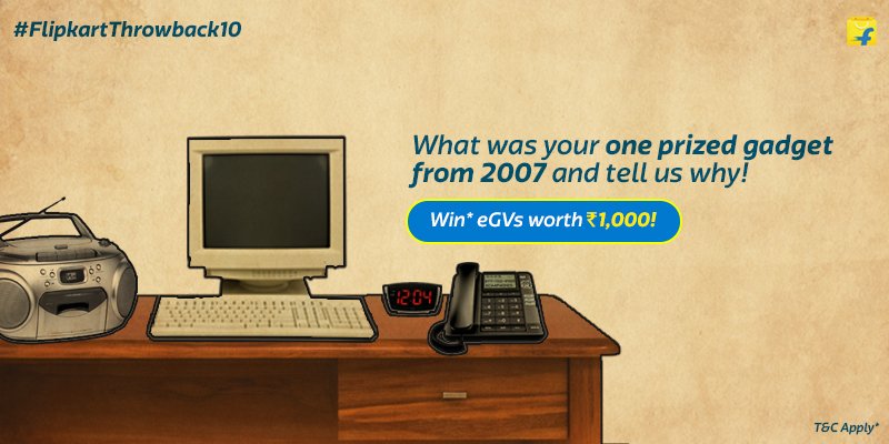 Q2. Look back at all the gadgets you owned in 2007 and answer the question! #FlipkartThrowback10