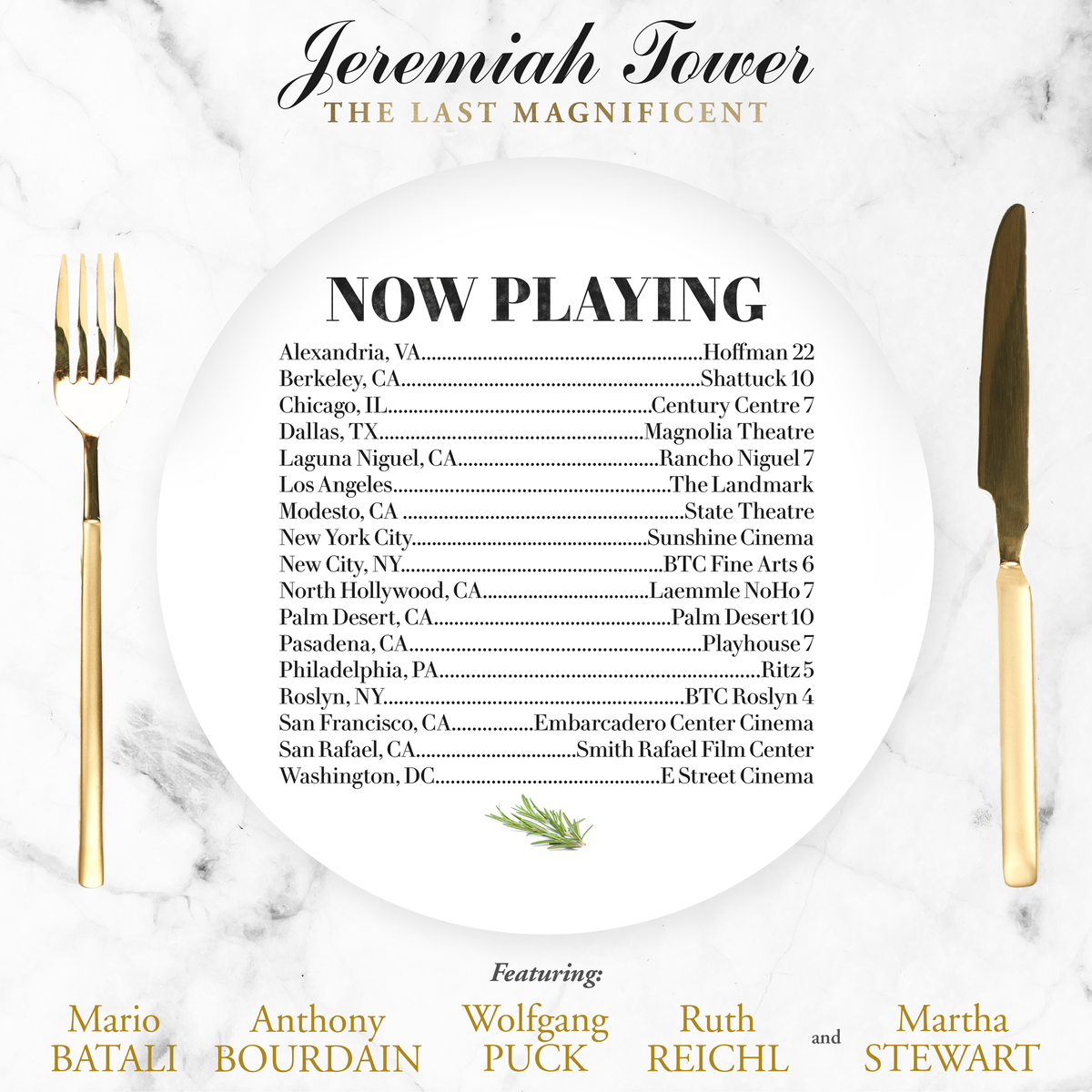 Jeremiah Tower: #TheLastMagnificent is expanding to more theaters!

Experience the untold story of a legendary chef: gwi.io/veekep