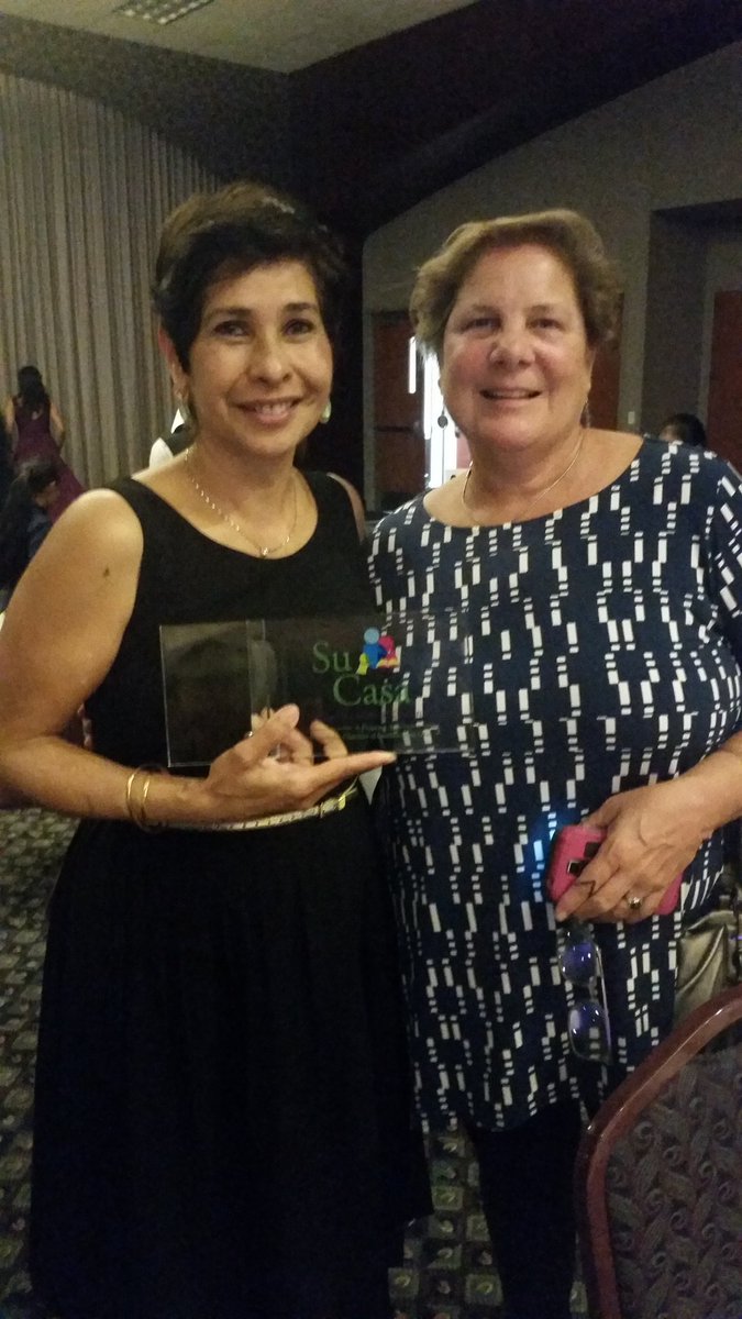 Celebration applause for our own social worker,  Mary Jo Montenegro!  Recognized by SuCasa.