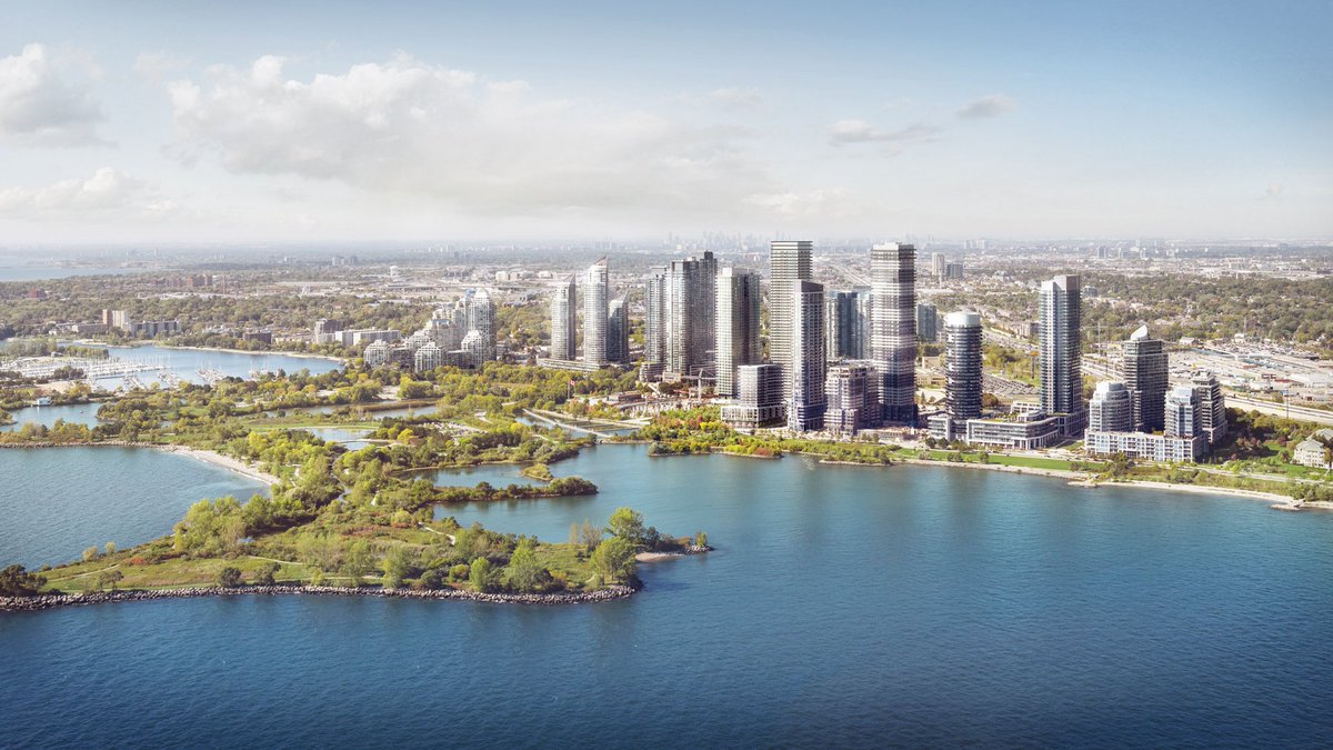 Setting the bar for aerial renderings! Visualizing the #Etobicoke waterfront @MattamyHighRise @GCarchitects @LAInc_Creative